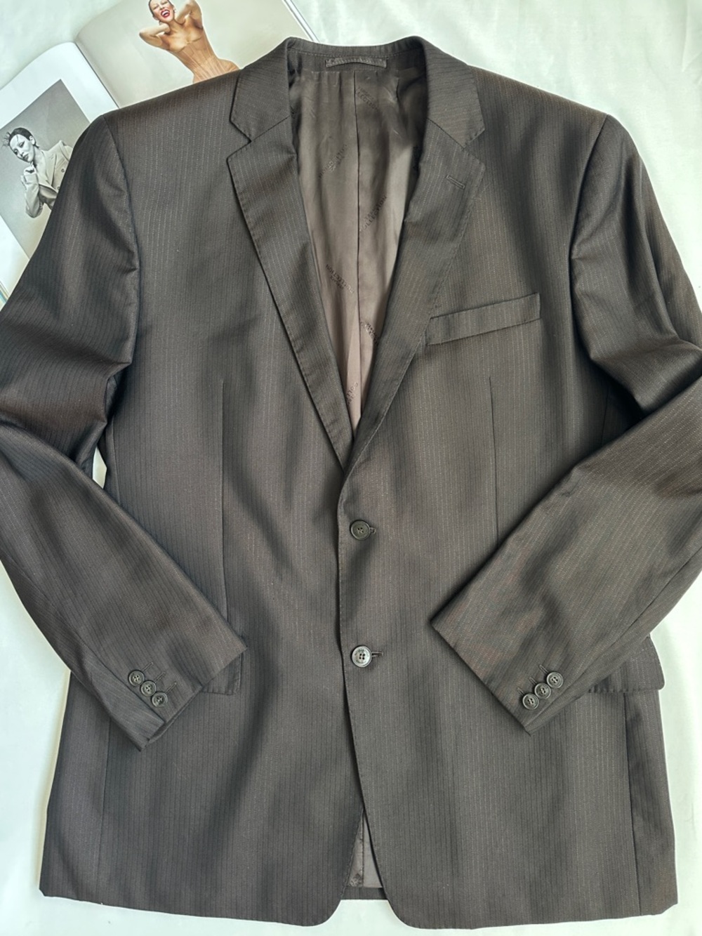 Versace Brown Satin-Lined Blazer